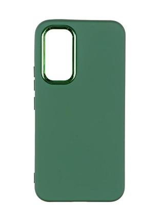 Чохол силіконовий протиударний для samsung galaxy a54 5g з мікрофіброю всередині army green