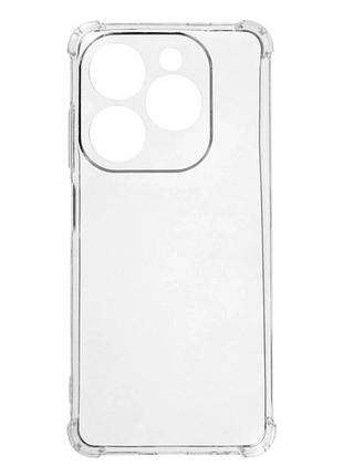 Прозрачный чехол tpu для tecno spark 20 pro kj6 с защитой камеры легкий и тонкий transparent