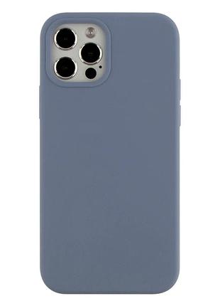 Чохол силіконовий full size для iphone 12 12 pro із захистом камери lavender grey