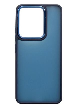 Чехол tpu+pc space ii для xiaomi redmi note 13 pro 5g poco x6 5g противоударный матовый темно-синий