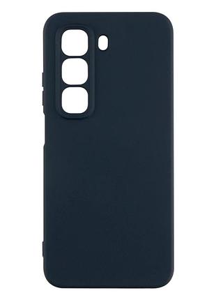 Чохол силіконовий full camera для infinix hot 50 pro з мікрофіброю захист камери темно-синій