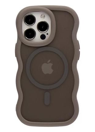 Чохол tpu+pc aquawave з magsafe для iphone 13 pro max сірий протиударний із захистом камери