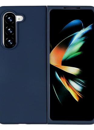 Чехол силиконовый противоударный для samsung galaxy fold 5 f946 с защитой камеры темно-синий