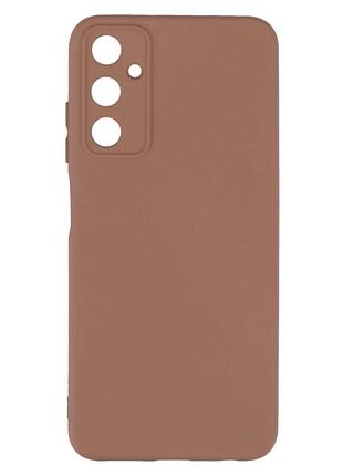 Чехол силиконовый full camera для samsung galaxy a05s a057 с защитой камеры микрофибра 19.pink sand