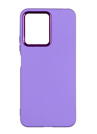 Чехол силиконовый silicone cover для xiaomi redmi note 12 pro+ 5g с микрофиброй внутри пурпурный
