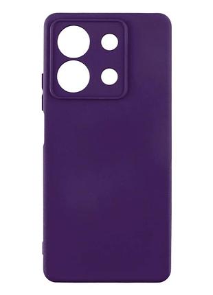 Чехол силиконовый full case для xiaomi redmi note 13 pro 5g poco x6 5g с защитой камеры фиолетовый