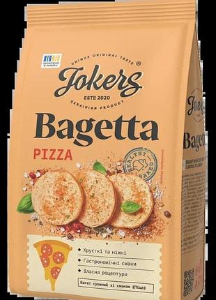 Сухарики багет jokers піца 75 г – хрусткі снеки до пива з насиченим смаком піци