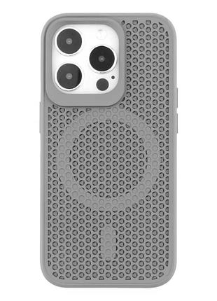 Чохол tpu+pc aerocool з magsafe для iphone 14 pro сірий протиударний із захистом камери