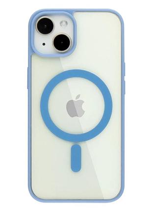 Чохол tpu color з magsafe для iphone 15 sierra blue протиударний із захистом камери