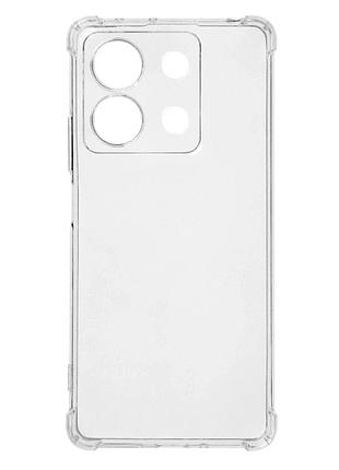 Прозрачный чехол tpu для xiaomi redmi note 13 5g с защитой камеры и усиленными углами transparent