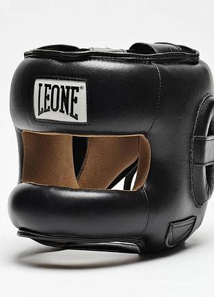 Боксерский шлем с бампером leone cs425 black l