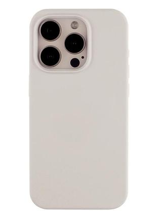 Чехол силиконовый full size для iphone 15 pro max защита камеры легкий 09.white