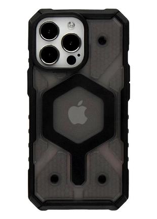 Чехол противоударный armorhex magnetic case для iphone 12 pro max tpu pc матовый черный с защитой камеры
