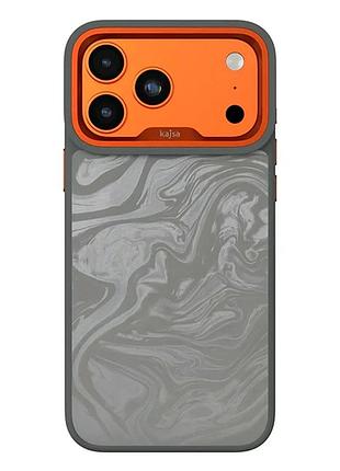 Чехол накладка kajsa glamorous collection fluid art с magsafe для iphone 17 pro mix o-ring с микрофиброй внутри