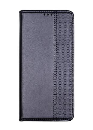 Чехол-книжка tpu pu для xiaomi redmi 13 4g poco m6 4g черный с защитой от ударов