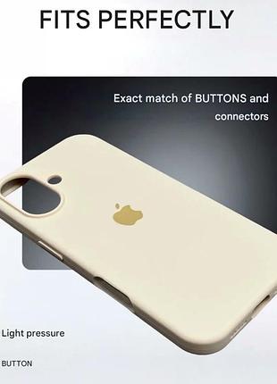 Чохол силіконовий silicone case full size 17 з мікрофіброю всередині жовтий 60.crem