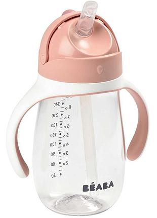 Поїльник з трубочкою beaba 300 мл pink