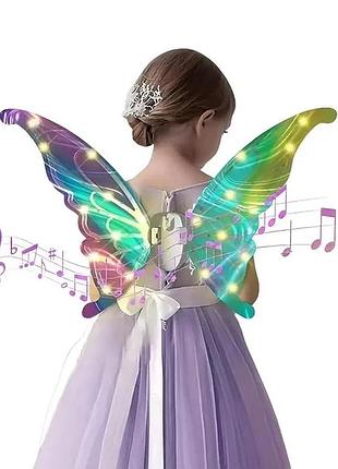 Светящиеся мотыги феи детские крылья с музыкой flying wings 50 см
