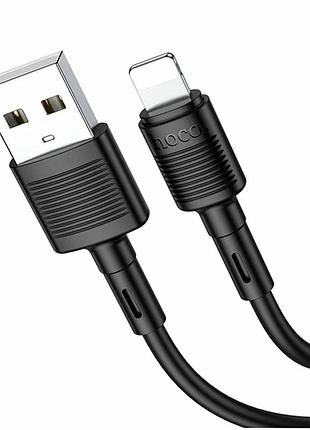 Кабель usb lightning 1м 2.4а черный hoco x83 для зарядки iphone ipad