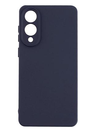 Чехол силиконовый full case для samsung galaxy s25 edge 5g tpu с защитой камеры темно-синий