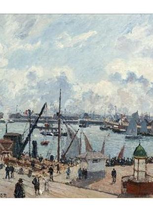 Листівка camille pissarro - the outer harbour of le havre, morning, sun, tide, 1903