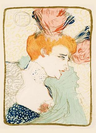 Листівка henri de toulouse-lautrec — portrait bust of mademoiselle marcelle lender, 1895