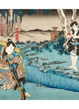 Листівка японське мистецтво - sawamura chōjūrō v as hayano kanpei and ichikawa kuzō ii