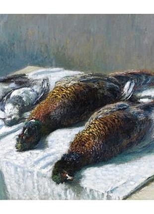 Открытка claude monet - still life with pheasants and plovers, 1879