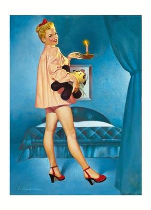 Листівка arnold kohn brunette pin-up