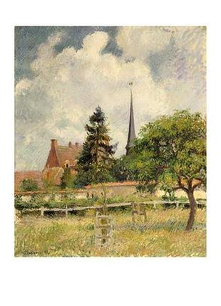Листівка camille pissarro - the church at eragny, 1884