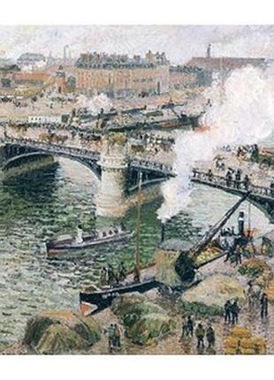 Листівка camille pissarro - pont boieldieu in rouen, rainy weather, 1896