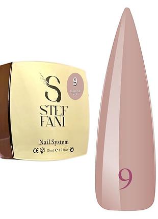Гель для нігтів builder gel steffani 09 какао з молоком, 15 мл