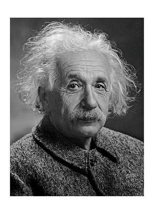 Листівка black&white - einstein