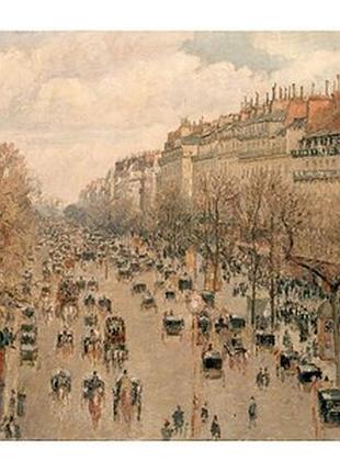 Листівка camille pissarro - boulevard montmartre in paris, 1897