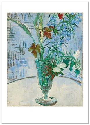 Листівка vincent van gogh — still life glass with wild flowers