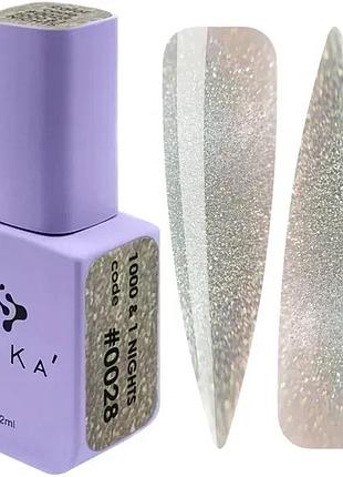 Гель-лак кошачий глаз dnka’ gel polish 1000&1 nights №0028, 12 мл