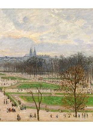 Листівка camille pissarro - the garden of the tuileries on a winter afternoon, 1899
