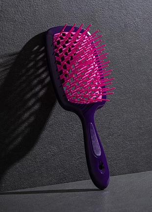 Щітка для волосся hollow comb superbrush plus dark purple-pink