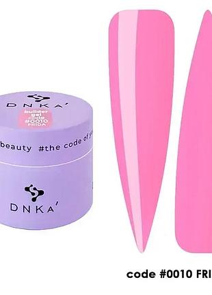 Гель для ногтей builder gel dnka №0010 frida ярко розовый, 15 мл
