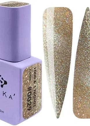 Гель-лак кошачий глаз dnka’ gel polish 1000&1 nights №0029, 12 мл