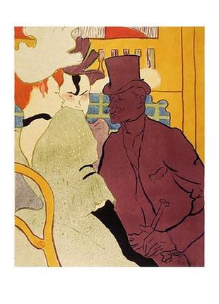 Листівка henri de toulouse-lautrec — the englishman at the moulin rouge, 1892