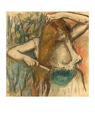 Листівка edgar degas - woman brushing her hair, 1894