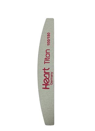 Пилка для ногтей тонкая heart half titan 100/180