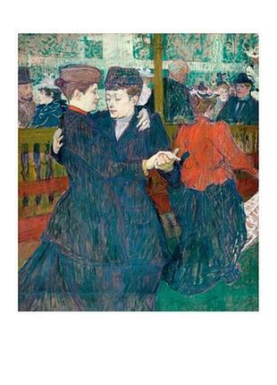 Листівка henri de toulouse-lautrec — deu femmes dansant au moulin-rouge, 1892