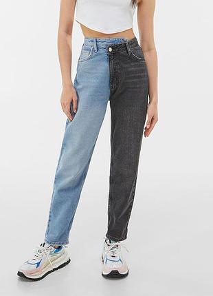 Джинси жіночі bershka 36 комбіновані джинси