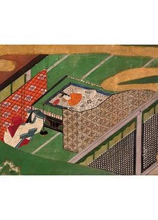 Листівка японське мистецтво - scene from the ivy (yadorigi), chapter 49 of the tale of genji