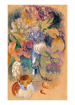 Листівка paul gauguin — still life with cat, 1894–1903