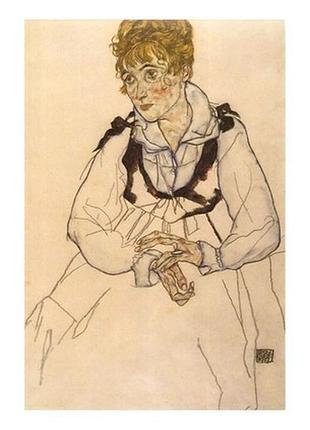 Листівка egon schiele - bildnis edith schiele, 1917