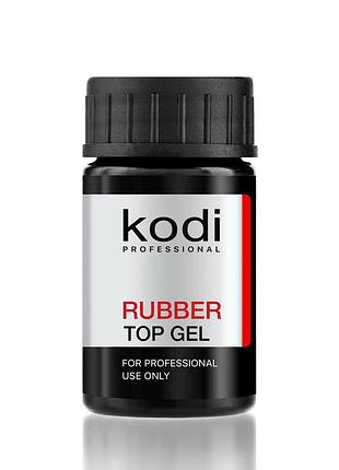 Верхнее каучуковое покрытие топ/финиш для гель-лака rubber top kodi, 14 мл