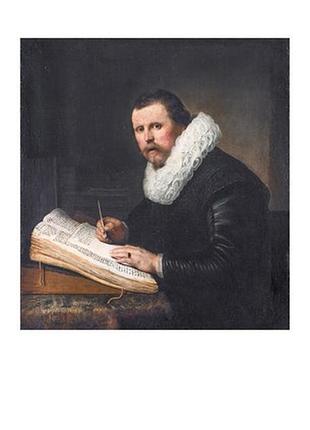 Открытка rembrandt - scholar at his desk